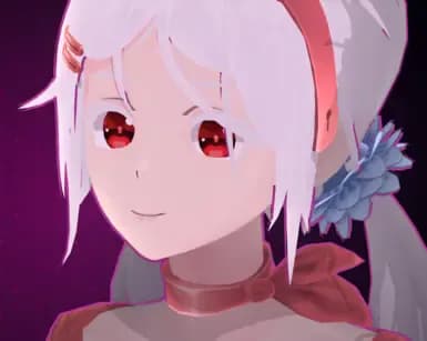 White hair  Red eyes